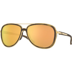 Oakley Split Time OO 4129 14 Γυναικεία Γυαλιά Ηλίου Aviator Κοκάλινα Χρυσά με Χρυσό Καθρέπτη Φακό