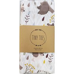 Tiny Toes Love Bird Σετ Βρεφικά Σεντόνια Λίκνου Βαμβακερά 70x100 Ecru