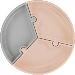Minikoioi Πιάτο Puzzle Bubble Beige Grey