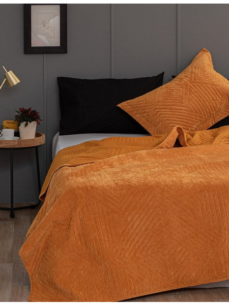 ΚΟΥΒΕΡΛΙ ΥΠΕΡΔΙΠΛΟ PALAMAIKI HOME DIZZA GOLD 220X240CM