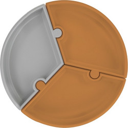 MinikOiOi Πιάτο Puzzle Woody Brown Grey