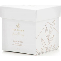 Power Health Fleriana Aromatherapy Natural Candle Warm & Cozy - Αρωματικό Κερί Σόγιας, 235ml