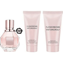 Viktor & Rolf Flowerbomb Eau De Parfum 30ml + Body Lotion 50ml + Body Cream 40ml