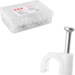 HYPER-FIX ΡΟΚΑ ΓΙΑ ΔΙΑΜΕΤΡΟ ΚΑΛΩΔΙΟΥ 6mm ΥΨΟΣ 7.4mm - ΚΑΡΦΙ 1.85x16mm ΑΣΠΡΟ - ΚΟΥΤΙ 100 ΤΕΜ