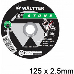 Δίσκος Κοπής Δομικών Υλικών WALTTER (55-1252522) - 125 x 2.5mm 55-1252522