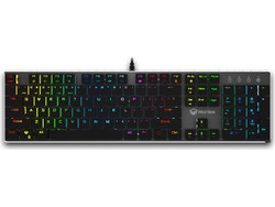 Meetion MK80 Μηχανικό Gaming Πληκτρολόγιο με Custom Blue Διακόπτες RGB Silver