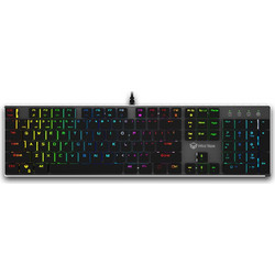 Meetion MK80 Μηχανικό Gaming Πληκτρολόγιο με Custom Blue Διακόπτες RGB Silver