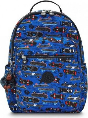 Kipling Seoul New Scate PTR Σχολική Τσάντα Πλάτης Γυμνασίου - Λυκείου Μπλε SaI4851-Y35