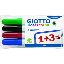 Giotto 4 Μαρκαδόροι Ασπροπίνακα Χοντροί Robercolor (413500)