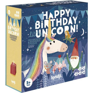 Παιδικό Puzzle Londji Happy Birthday Unicorn 2 + 4 + 6 + 8 Κομμάτια + 10pcs