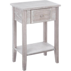 Ξύλινο Κομοδίνο με 1 Συρτάρι και 1 Ράφι 45 x 30 x 67 cm Charme Natural Atmosphera 102215C