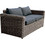 Woodwell Arizona Διθέσιος Καναπές Εξωτερικού Χώρου Bamboo Wicker Καφέ 138x77x73cm E6734,2