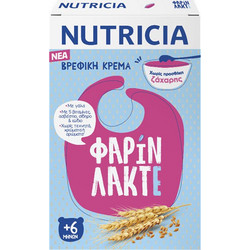 Nutricia Φαρίν Λακτέ Βρεφική Κρέμα 6m+ Χωρίς Ζάχαρη 250gr