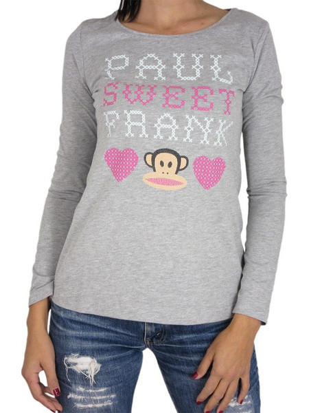 Paul Frank γυναικεία μακρυμάνικη μπλούζα Julius sweet γκρι μελανζέ pfw-63003-gr