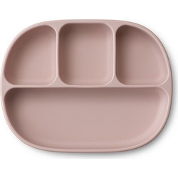 Interbaby Αντιολισθητικό Πιάτο Σιλικόνης με Θήκες Dark Pink SI008-66