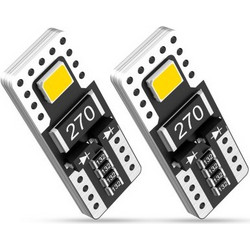 T10 LED 12V 2 SMD 2835 CANBUS 100LM 2W ψυχρό λευκό 6000K 2 τεμάχια A500 T10-2 NOVSIGHT