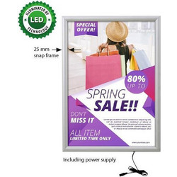 Πίνακας led μιας όψης ασημί Β2 Υ73.2x53.2εκ