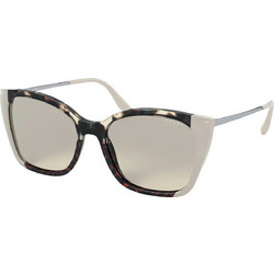 Prada SPR 12XS 04B5J2 Γυναικεία Γυαλιά Ηλίου Τετράγωνα Κοκάλινα Ταρταρούγα με Γκρι Polarized Φακό