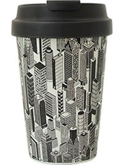 Chic Mic Ποτήρι Bamboo με Καπάκι Concrete Jungle 350ml
