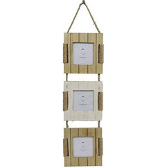 Κορνίζα 3 Θέσεων 013.786713 13x40cm Brown-White Ξύλο