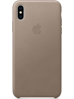 Apple Leather Case Taupe (iPhone XS Max)