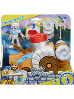 Fisher-Price Imaginext Ιππότες με Αξεσουάρ & Όχημα Βασιλικός Κριός HCG48