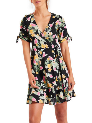Banana Moon Vity Wailaniday Mini Καλοκαιρινό Καθημερινό Φόρεμα Μαύρο WAILANIDAY-KAH01