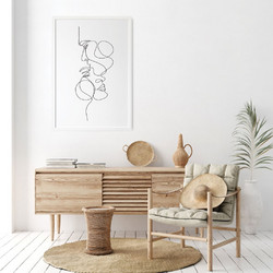 ΑΦΙΣΑ WALL-DESIGN TENDERNESS 49510 (PVC/PLEXIGLASS ΑΣΠΡΗ ΚΟΡΝΙΖΑ) 40x60cm