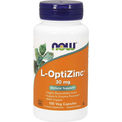 Now Foods L-Optizinc Immune Support 30mg 100 Κάψουλες