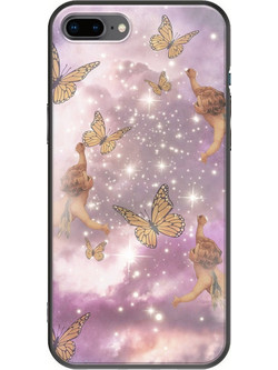 Θήκη Angels And Butterflies iPhone 7 Plus Black TPU (Μαύρη Σιλικόνη)