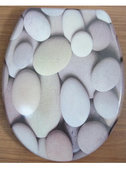 Κάλυμμα-Καπάκι Λεκάνης τουαλέτας Soft Close Icst Pebbles 793