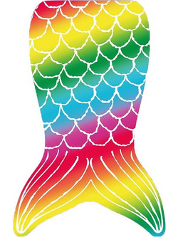 Aquablue Mermaid Tail Παιδική Πετσέτα Θαλάσσης Πολύχρωμη 110x170cm 24254