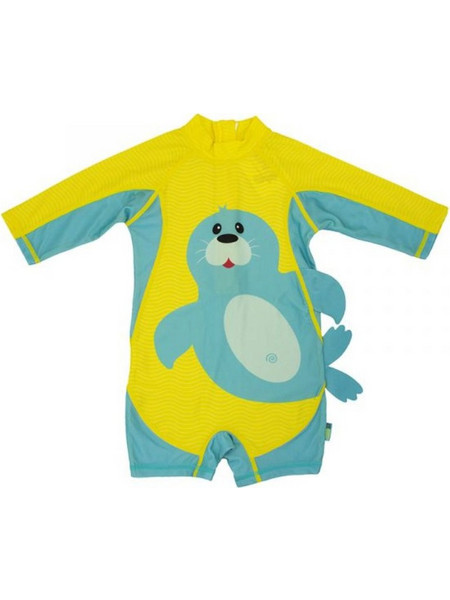 Zoocchini Seal Αντηλιακό UV Βρεφικό Μαγιό Ολόσωμο για Αγόρι Κίτρινο ZOO12415