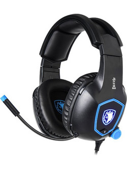 Sades Dazzle Gaming Headset Over Ear Black Blue