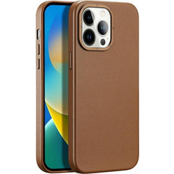 Dux Ducis Leather Elegant Back Cover with MagSafe Brown (iPhone 14 Pro)