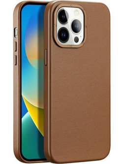 Dux Ducis Leather Elegant Back Cover with MagSafe Brown (iPhone 14 Pro)