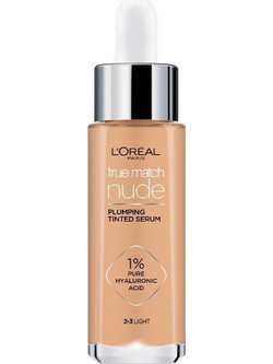 L'Oreal Paris True Match Nude Plumping Tinted Serum 2-3 Light Liquid Make Up 30ml