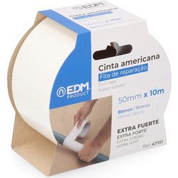 Ταινία Επισκευαστική Λευκή 10 Μέτρα Duct tape 50mm*10m 47151 EDM Spain