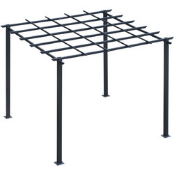 Δομή Outsunny Garden Pergola σε μαύρο μέταλλο 300 x 300 x 230 cm 845-231