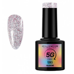 Elixir 5G 1263 Valentine Glitter Ημιμόνιμο Βερνίκι Νυχιών 8ml
