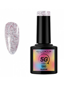 Elixir 5G 1263 Valentine Glitter Ημιμόνιμο Βερνίκι Νυχιών 8ml