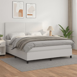vidaXL Κρεβάτι Boxspring με Στρώμα από Συνθετικό Δέρμα 3142732