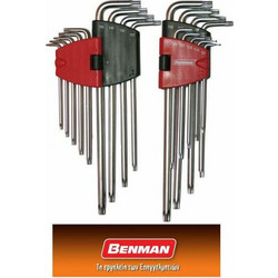 Benman Σετ 9 Κλειδιά Torx σε Σχήμα L 70402
