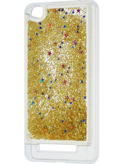 Forcell Liquid Glitter Sand + Stars TPU Case Θήκη με Χρυσόσκονη Gold (Xiaomi Redmi 4A)