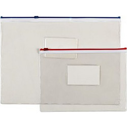 Officepoint Διαφανείς θήκες Α5 με zip χρωματιστές (MAG-3450500-02) (OFPMAG-3450500-02)