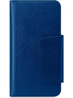 Celly Θήκη Wallet Duomo με Μαγνήτη για Smartphone έως 5.8" Μπλε DUOMOXLBL