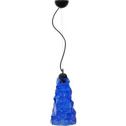 Heronia Lighting Κρεμαστό Φωτιστικό Οροφής με Κρύσταλλα Μονόφωτο Μπλε GL-5030/18 Blue Ice 02-0221