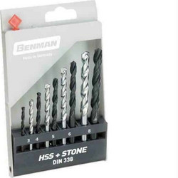 BENMAN σετ διαμαντοτρύπανα & σιδήρου HSS 3.0 - 8.0mm 5 τμχ (74675)