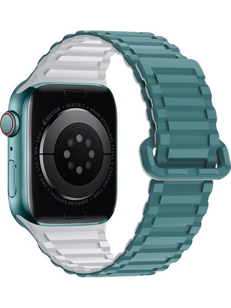 Hoco WA06 Flexible Military Pattern Λουράκι Σιλικόνης Green Shirt Grey (Apple Watch 42 / 44 / 45 / 49mm)