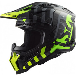 LS2 MX703 X-Force Barrier H-V Carbon Yellow / Green Κράνος Μηχανής Motocross 1200gr